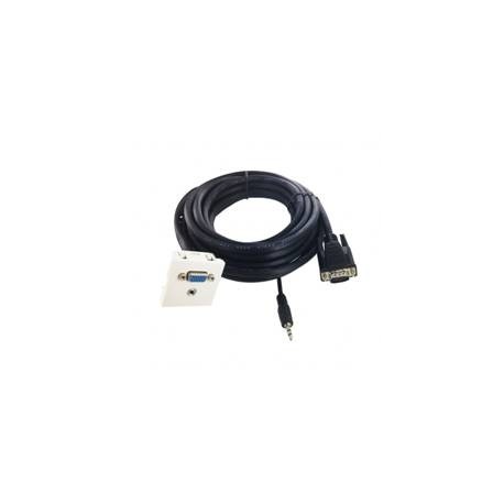 PLACA PARED CAJETIN VGA + AUDIO
