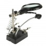 Lupa con 5 LEDs con soporte para soldador