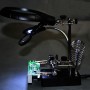 Lupa con 5 LEDs con soporte para soldador