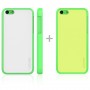 Carcasa Araree iPhone 5c modelo amy trasera blanca bumper verde trasera extra amarilla