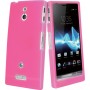 Funda trasera  silicona rosa Sony Ericsson Xperia P