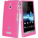 Funda trasera  silicona rosa Sony Ericsson Xperia P