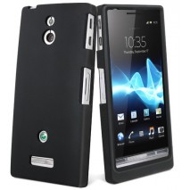 Funda trasera  silicona negra Sony Ericsson Xperia P LT221I