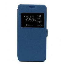 Funda tipo libro con ventana BQ Aquaris E 4,5 azul