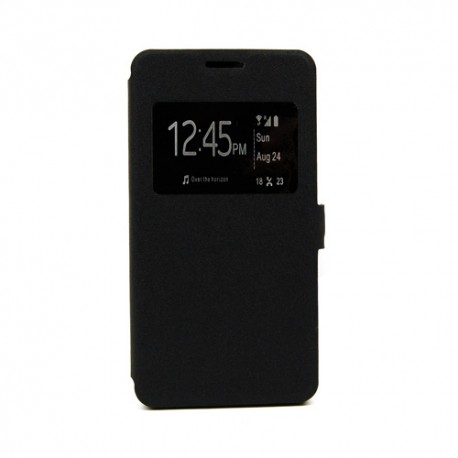 Funda tipo libro con ventana BQ Aquaris E 4,5 negra