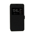 Funda tipo libro con ventana BQ Aquaris E 4,5 negra