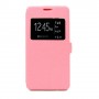Funda tipo libro con ventana BQ Aquaris E 4,5 rosa