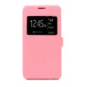 Funda tipo libro con ventana BQ Aquaris E 4,5 rosa