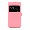 Funda tipo libro con ventana BQ Aquaris E 4,5 rosa