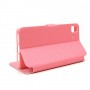 Funda tipo libro con ventana BQ Aquaris E 4,5 rosa