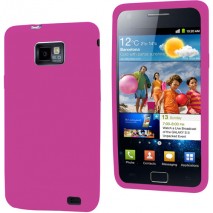 Funda Samsung Galaxy S II I9100 de silicona rosa