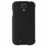 Carcasa negra Samsung I9500 Galaxy S4  goma + protector pantalla
