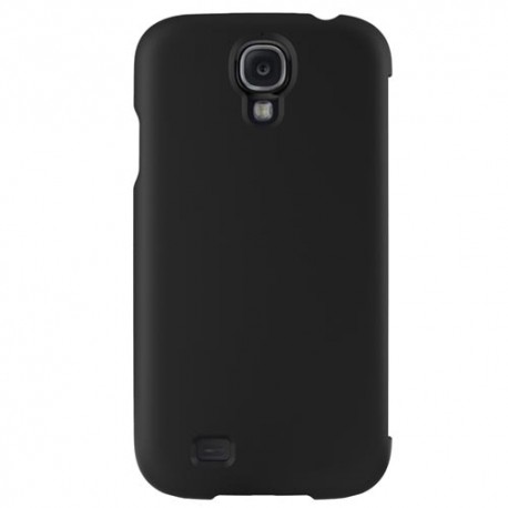 Carcasa negra Samsung I9500 Galaxy S4  goma + protector pantalla