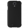 Carcasa negra Samsung I9500 Galaxy S4  goma + protector pantalla