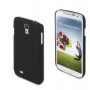 Carcasa negra Samsung I9500 Galaxy S4  goma + protector pantalla