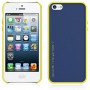Carcasa Araree iPhone 5 / 5s modelo amy trasera azul marino bumper amarillo trasera extra negra incl