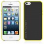 Carcasa Araree iPhone 5 / 5s modelo amy trasera azul marino bumper amarillo trasera extra negra incl