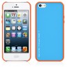 Carcasa Araree iPhone 5 / 5s modelo amy trasera azul celeste bumper naranja trasera extra blanca inc