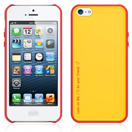 Carcasa Araree iPhone 5 / 5s modelo amy trasera naranja mango bumper rojo trasera extra roja incluye