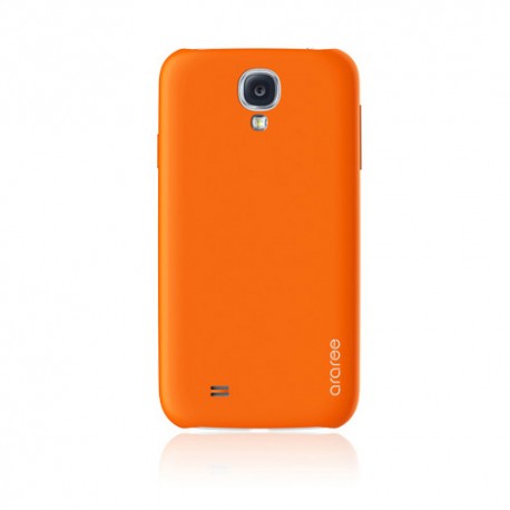 Carcasa Araree Samsung Galaxy S4 modelo aero menton naranja ultrafina con protector de pantalla