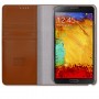 Funda Samsung Galaxy Note 3 Slim diary de piel marron con tapa trasera
