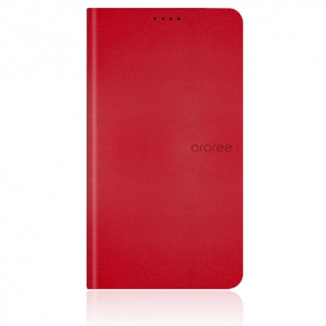 Funda Araree Samsung Galaxy Note 3 slim diary de piel granate con tapa trasera