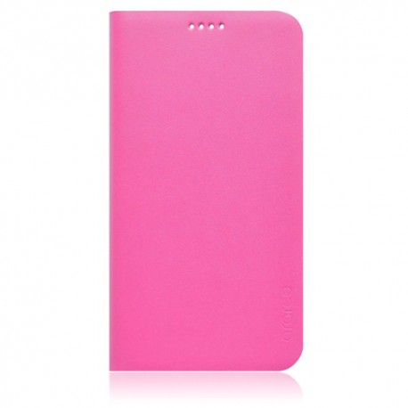 Funda Samsung Galaxy S5 G900 slim diary de piel rosa con tapa trasera