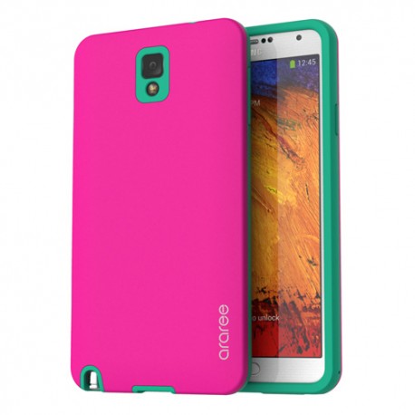 Carcasa Samsung Galaxy Note 3 modelo amy rosa y verde