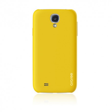 Carcasa Araree Samsung Galaxy S4 modelo aero sao paulo amarilla ultrafina con protector de pantalla