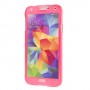 Funda tpu tipo libro Samsung Galaxy S5 G900 roja transparente