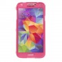 Funda tpu tipo libro Samsung Galaxy S5 G900 roja transparente