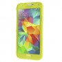 Funda tpu tipo libro Samsung Galaxy S5 G900 amarilla transparente