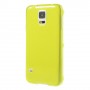 Funda tpu tipo libro Samsung Galaxy S5 G900 amarilla transparente