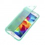 Funda tpu tipo libro Samsung Galaxy S5 G900 verde transparente