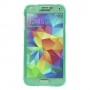 Funda tpu tipo libro Samsung Galaxy S5 G900 verde transparente