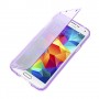 Funda tpu tipo libro Samsung Galaxy S5 G900 purpura transparente