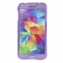 Funda tpu tipo libro Samsung Galaxy S5 G900 purpura transparente