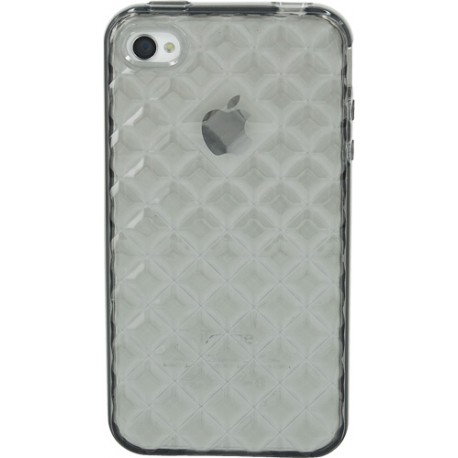 Funda trasera gel Mooster iPhone 4 negra relieve tachuela