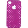 Carcasa trasera Mooster puntos iPhone 4 fucsia