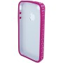 Carcasa trasera Mooster puntos iPhone 4 fucsia