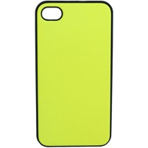 Carcasa trasera Mooster iPhone 4 amarillo fosforito y negra