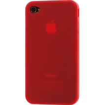 Carcasa Mooster trasera semi rigida roja iPhone 4