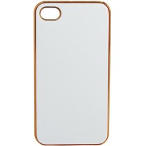 Carcasa trasera Mooster iPhone 4 blanca y dorada