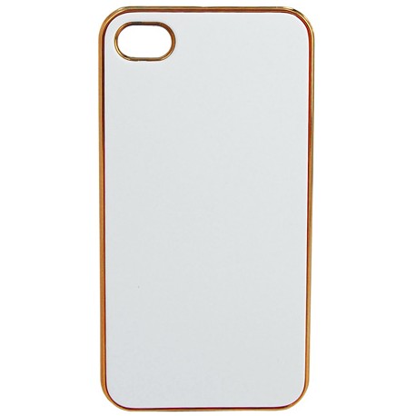 Carcasa trasera Mooster iPhone 4 blanca y dorada