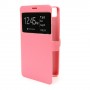 Funda  tipo libro con ventana BQ Aquaris E5 rosa