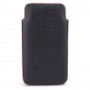 Funda Mooster iPhone 4 simil piel negra con ribete rosa
