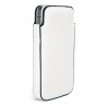 Funda Mooster iPhone 4 simil piel blanca con ribete negra