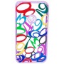 Funda Mooster trasera iPhone 4 / 4S goma numeros violeta