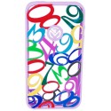 Funda Mooster trasera iPhone 4 / 4S goma numeros violeta