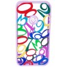 Funda Mooster trasera iPhone 4 / 4S goma numeros violeta